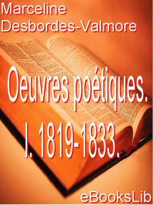 cover image of Oeuvres poétiques. I. 1819-1833.